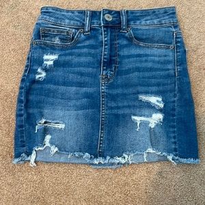 American Eagle High Rose Mini Jean Skirt